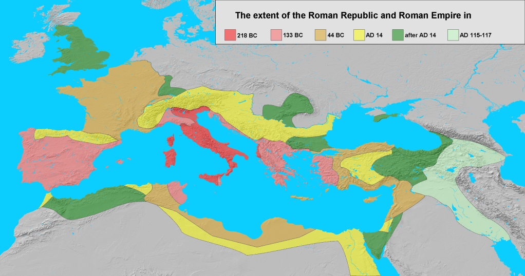Expansion of the Roman Empire 218 BC to AD 117