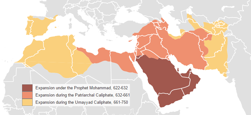 Expansion of the Caliphate AD 622 to AD 750